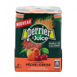 Perrier&Juice Pech.Ceri.4X25Cl