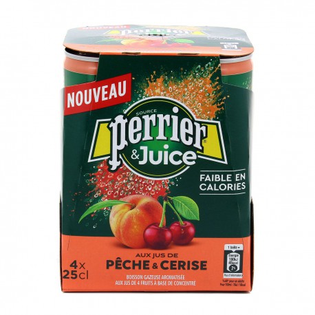 Perrier&Juice Pech.Ceri.4X25Cl