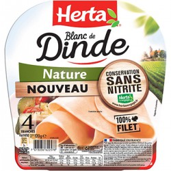 Herta Blc Dinde Nature 4T 120G