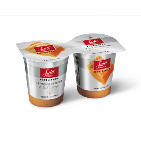 2X125G Yaourt Excel Caramel 8% Gol Swiss Delice