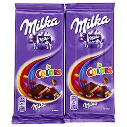 Lot 2X100G Tablette Chocolat En Couleur Milka