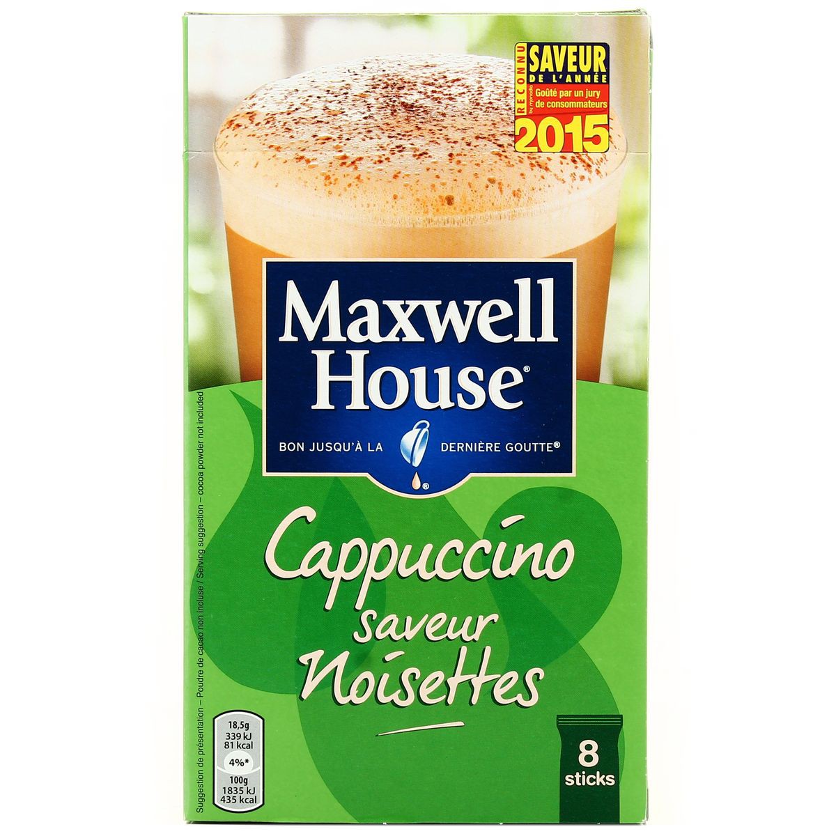 148G Stick Cappuccino Noisette Maxwelle - DRH MARKET Sarl