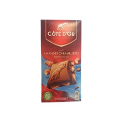 Tablette 200G Chocolat Lait Amande Caramel Pointe Sel Cote D Or