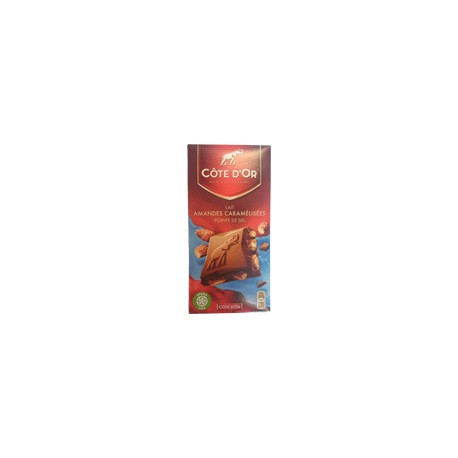 Tablette 200G Chocolat Lait Amande Caramel Pointe Sel Cote D Or