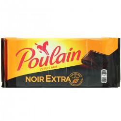 4X100G Tablette Chocolat Noir Extra Poulain