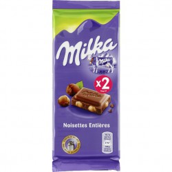 Lot 2X100G Tablette Chocolat Noisette Milka