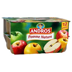 Andros Dessert Fruitier Pomme 12X100G