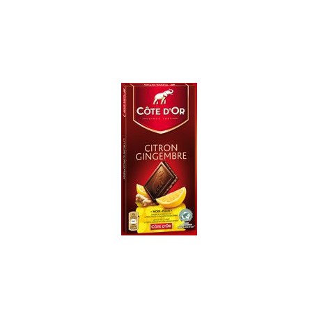 Cote D Or Chocolat Citron Gingembre Tablette 150G
