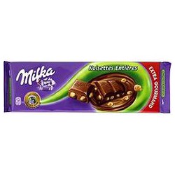 300G Tablette De Chocolat Whole Hazelnut Noisettes Milka