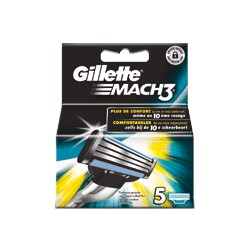 Pochette 5 Lames Mach3 Gillette