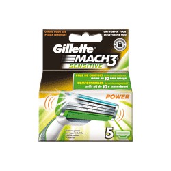 Pochette 5 Lames Mach3 Sensitive Gillette