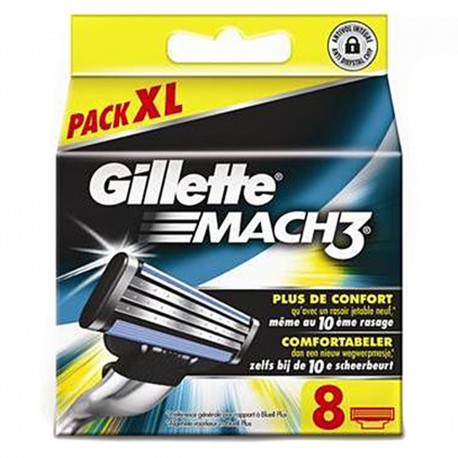 Pochette 8 Lames Mach3 Gillette