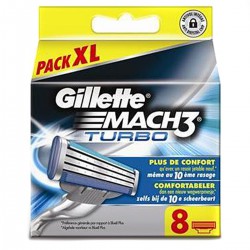 Pochette 8 Lames Mach3 Turbo Gillette