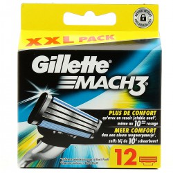 Pochette 12 Lames Mach3 Gillette