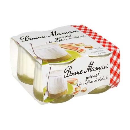 4X125G Yaourt Rhubarbe Bonne Maman
