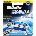X5 Lames Mach3 Turbo Gillette