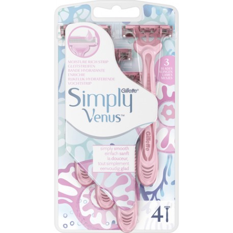 X4 Rasoirs Jet. Simply Venus 3
