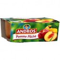 4X100G Compote Pomm/Peche Andros