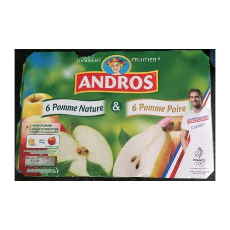 Andros Dessert Fruit.6 Pomme+6 Pomme/Poire 1,2Kg