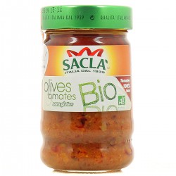 190G Sauce Olive Tomate Bio Sacla