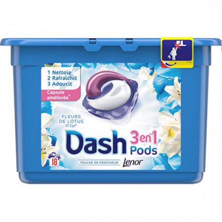 Dash Pods 3En1 Lotus/Lys 18Dos